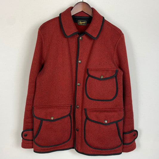 【中古品】【メンズ】 Stevenson Overall Co. スティーブンソンオーバーオール BROWN’S BEACH JACKET ブラウンズ ビーチ ジャケット ライトアウター レールウェイジャケット 145-260306-ko-03-tei サイズ：38 カラー：バーガンディー 万代Net店