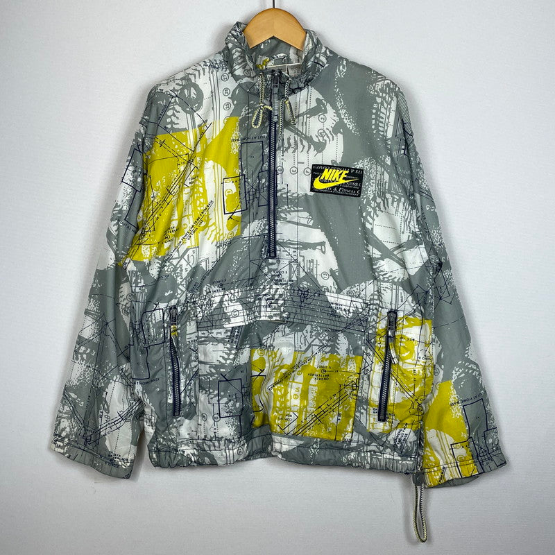 【現状渡し品】【メンズ】 NIKE ナイキ 90's HALF ZIP NYLON JACKET H40408YNG 90年代 ハーフ ジップ ナイロン ジャケット アウター 148-260801-sa-03-tei サイズ：S カラー：総柄 万代Net店