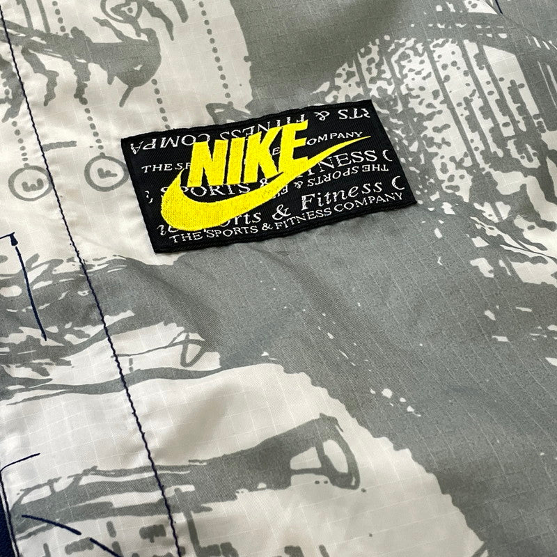 【現状渡し品】【メンズ】 NIKE ナイキ 90's HALF ZIP NYLON JACKET H40408YNG 90年代 ハーフ ジップ ナイロン ジャケット アウター 148-260801-sa-03-tei サイズ：S カラー：総柄 万代Net店
