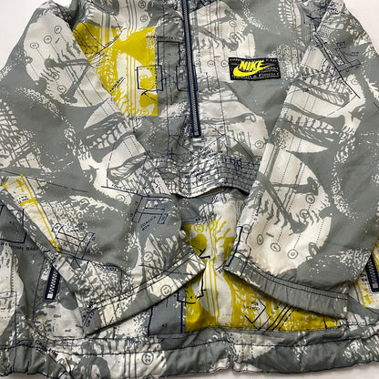 【現状渡し品】【メンズ】 NIKE ナイキ 90's HALF ZIP NYLON JACKET H40408YNG 90年代 ハーフ ジップ ナイロン ジャケット アウター 148-260801-sa-03-tei サイズ：S カラー：総柄 万代Net店