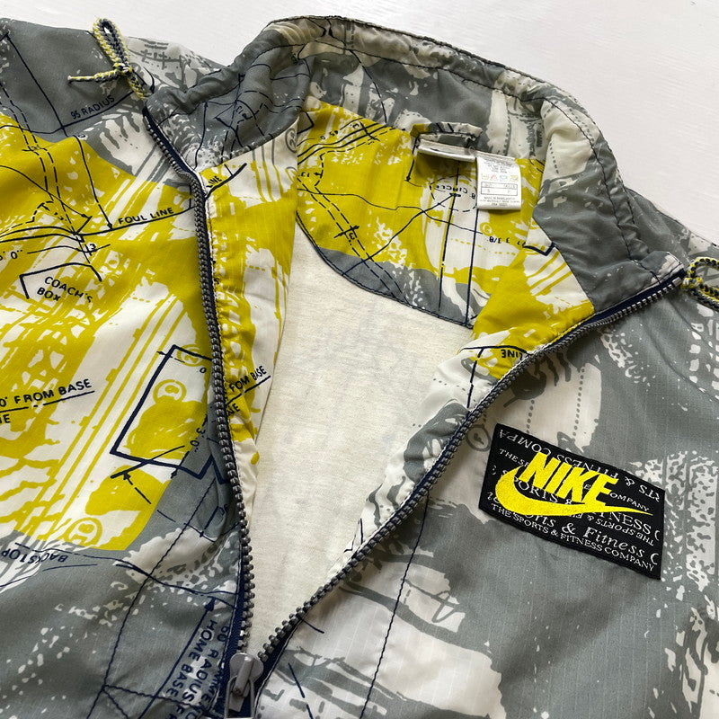 【現状渡し品】【メンズ】 NIKE ナイキ 90's HALF ZIP NYLON JACKET H40408YNG 90年代 ハーフ ジップ ナイロン ジャケット アウター 148-260801-sa-03-tei サイズ：S カラー：総柄 万代Net店