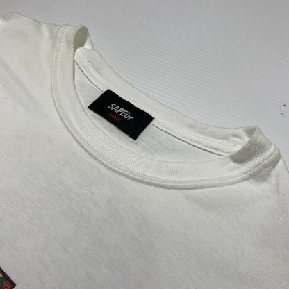 【中古品】【メンズ】 SAPEur サプール HANAFUDA RODMAN TEE ハナフダ ロッドマン Tシャツ 長袖 トップス 花札 142-260306-ko-09-tei サイズ：L カラー：ホワイト 万代Net店