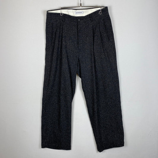 【中古品】【メンズ】 COOTIE クーティー COOTIE PRODUCTIONS クーティプロダクションズ 25AW SILK NEP HERRINGBONE 2 TUCK WIDE TROUSERS シルク ネップ ヘリンボーン 2タック ワイド トラウザーズ ボトムス 153-260306-ks-17-tei サイズ：L カラー：Black Melange 万代Net店