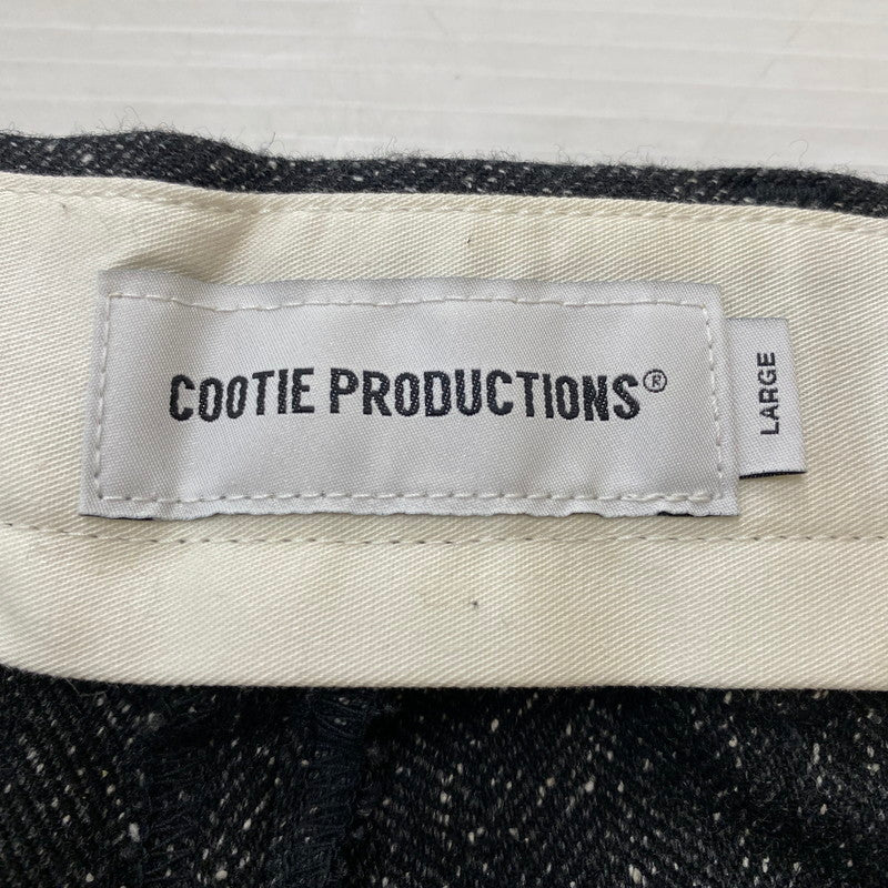 【中古品】【メンズ】 COOTIE クーティー COOTIE PRODUCTIONS クーティプロダクションズ 25AW SILK NEP HERRINGBONE 2 TUCK WIDE TROUSERS シルク ネップ ヘリンボーン 2タック ワイド トラウザーズ ボトムス 153-260306-ks-17-tei サイズ：L カラー：Black Melange 万代Net店