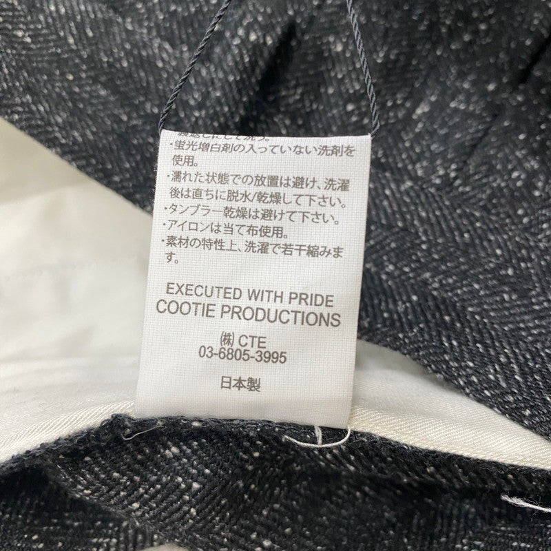 【中古品】【メンズ】 COOTIE クーティー COOTIE PRODUCTIONS クーティプロダクションズ 25AW SILK NEP HERRINGBONE 2 TUCK WIDE TROUSERS シルク ネップ ヘリンボーン 2タック ワイド トラウザーズ ボトムス 153-260306-ks-17-tei サイズ：L カラー：Black Melange 万代Net店