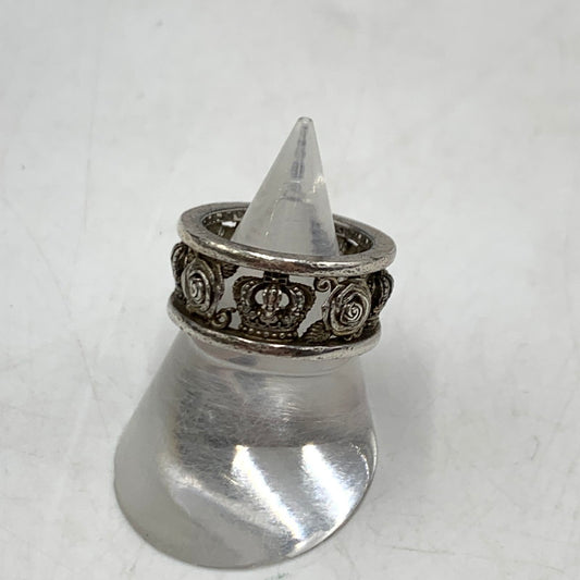 【中古品】【メンズ】 Justin Davis ジャスティンデイビス CROWN ROSE RING クラウン ローズ リング アクセサリー 192-260310-ko-22-tei カラー：シルバー 万代Net店