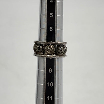 【中古品】【メンズ】 Justin Davis ジャスティンデイビス CROWN ROSE RING クラウン ローズ リング アクセサリー 192-260310-ko-22-tei カラー：シルバー 万代Net店