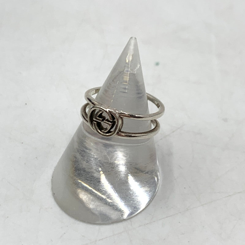 【中古品】【レディース】 GUCCI グッチ GG インターロッキングGリング アクセサリー 指輪 182-260310-ko-27-tei カラー：シルバー 7号 万代Net店