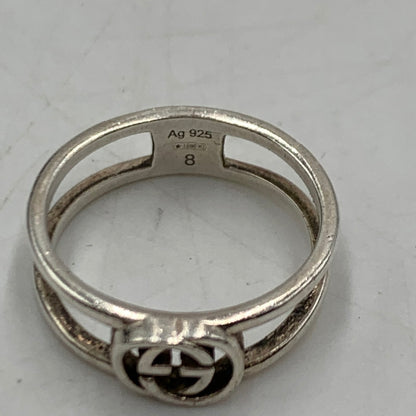 【中古品】【レディース】 GUCCI グッチ GG インターロッキングGリング アクセサリー 指輪 182-260310-ko-27-tei カラー：シルバー 7号 万代Net店