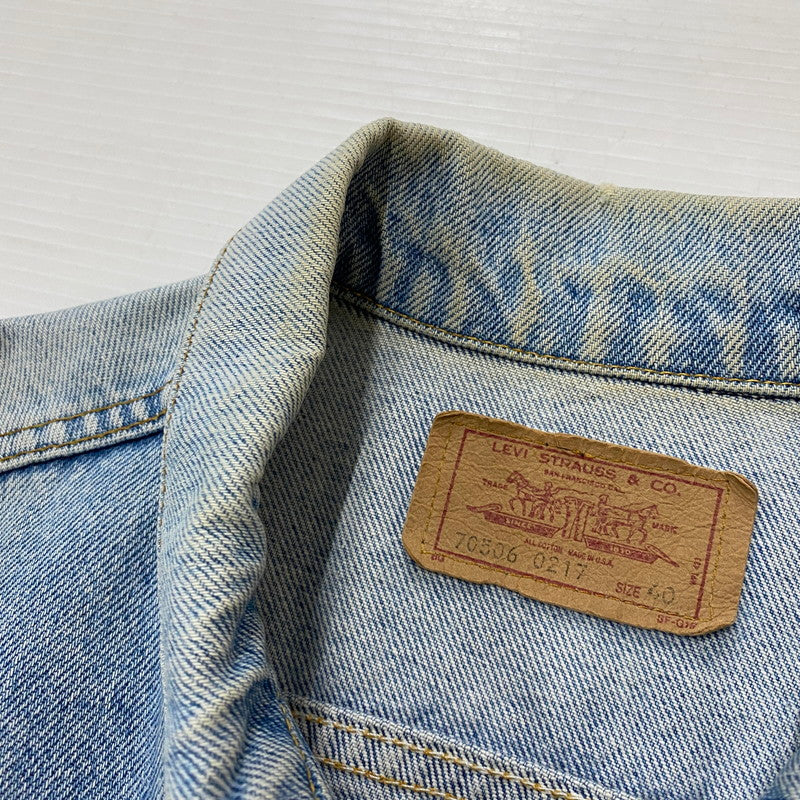 【現状渡し品】【メンズ】 Levi's リーバイス 3rd TYPE DENIM JACKET 70506-0217 サードタイプ デニムジャケット ライトアウター ボタン裏刻印 527 USA製 156-260306-ks-09-tei サイズ：40 カラー：インディゴ 万代Net店