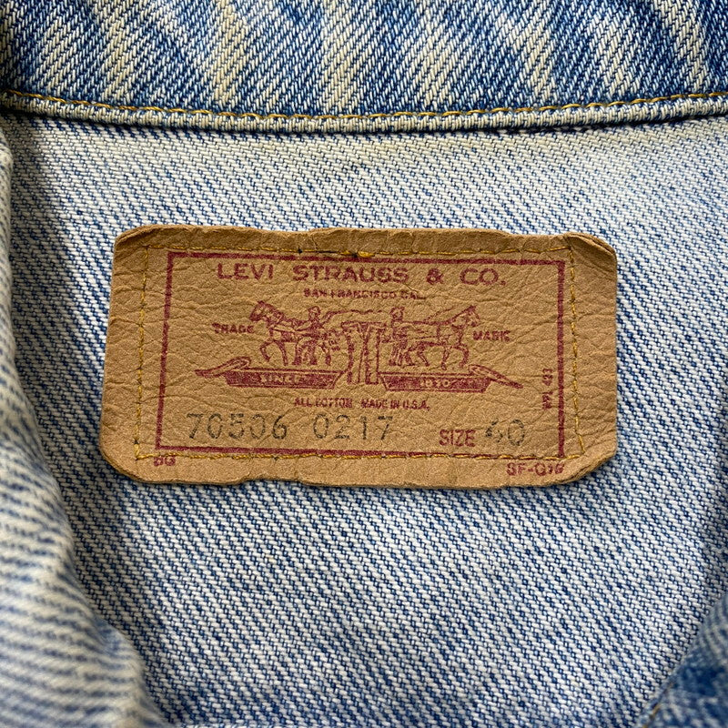 【現状渡し品】【メンズ】 Levi's リーバイス 3rd TYPE DENIM JACKET 70506-0217 サードタイプ デニムジャケット ライトアウター ボタン裏刻印 527 USA製 156-260306-ks-09-tei サイズ：40 カラー：インディゴ 万代Net店
