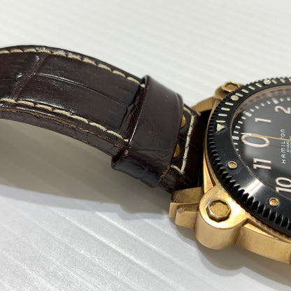 【中古品】【メンズ】 HAMILTON ハミルトン KHAKI BELOW ZERO AUTO H786460 カーキ ビロウ ゼロ クロノグラフ デイデイト 腕時計 自動巻き 197-260310-ko-28-tei カラー：ブラック 万代Net店