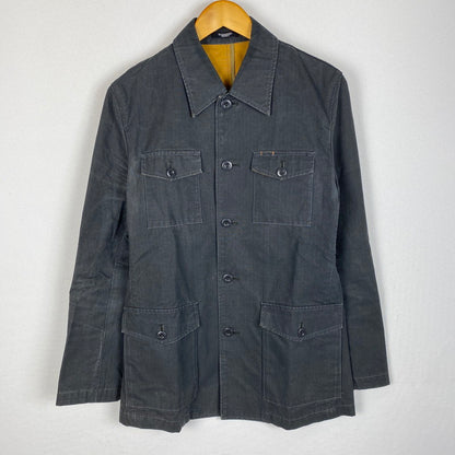 【現状渡し品】【メンズ】 TORNADO MART トルネードマート RIPSTOP COVERALL TBL-1504 リップストップ カバーオール ライトアウター デニムジャケット 147-260306-ks-04-tei サイズ：M カラー：ブラック 万代Net店