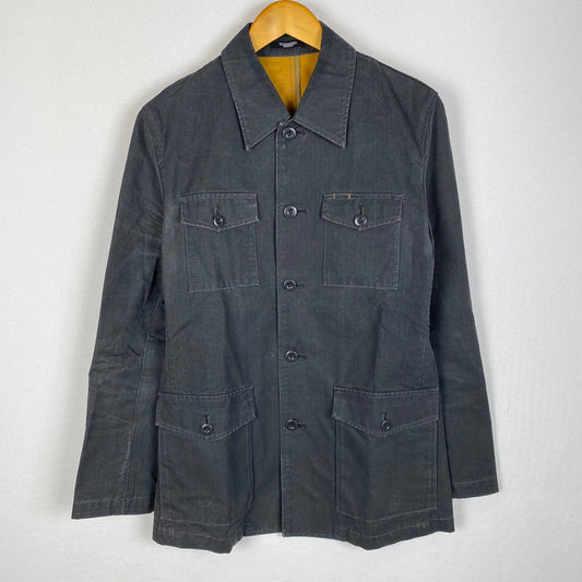 【現状渡し品】【メンズ】 TORNADO MART トルネードマート RIPSTOP COVERALL TBL-1504 リップストップ カバーオール ライトアウター デニムジャケット 147-260306-ks-04-tei サイズ：M カラー：ブラック 万代Net店