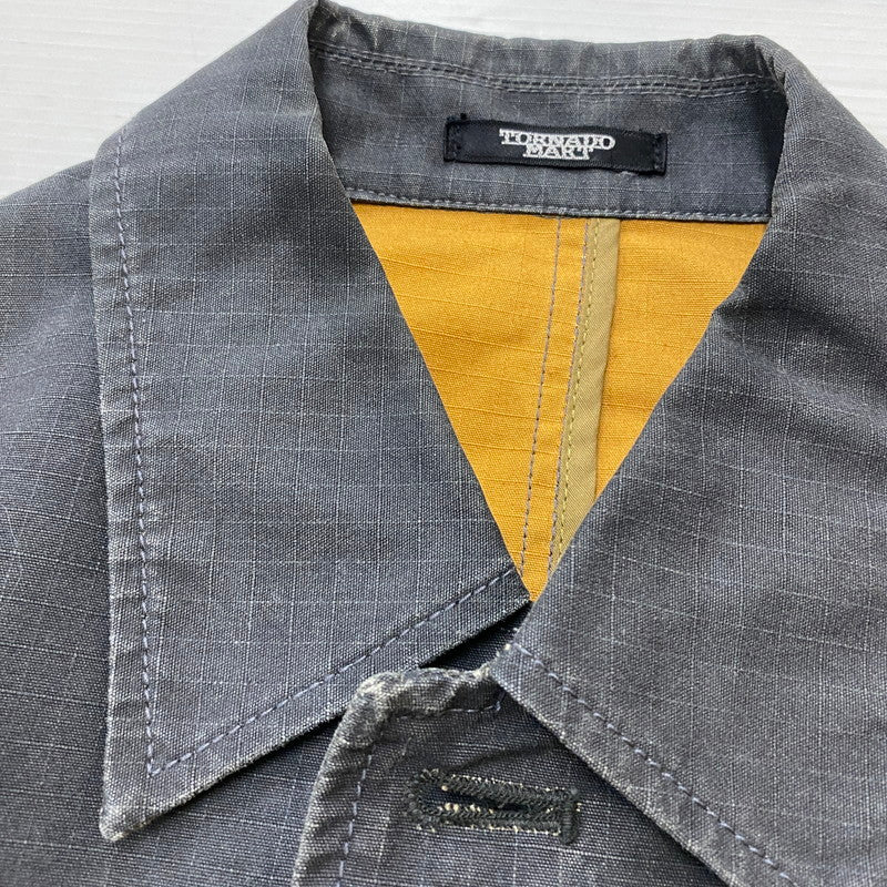 【現状渡し品】【メンズ】 TORNADO MART トルネードマート RIPSTOP COVERALL TBL-1504 リップストップ カバーオール ライトアウター デニムジャケット 147-260306-ks-04-tei サイズ：M カラー：ブラック 万代Net店