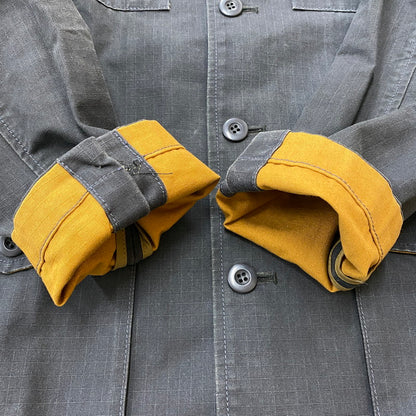 【現状渡し品】【メンズ】 TORNADO MART トルネードマート RIPSTOP COVERALL TBL-1504 リップストップ カバーオール ライトアウター デニムジャケット 147-260306-ks-04-tei サイズ：M カラー：ブラック 万代Net店