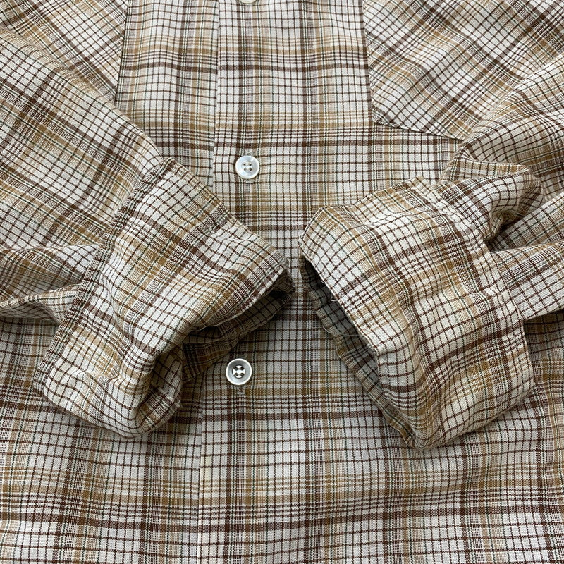 【中古品】【メンズ】 BELLCRAFT ベルクラフト 70～80's L/S SHIRT VINTAGE 70～80年代 ロングスリーブ シャツ ヴィンテージ 長袖 トップス 145-260306-ks-10-tei サイズ：M カラー：CHECK 万代Net店