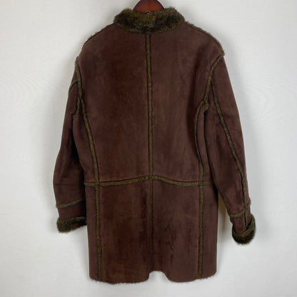 【中古品】【メンズ】 TORNADO MART トルネードマート FAKE LEATHER MOUTON COAT TBL-1529-2 フェイク レザー ムートン コート アウター 147-260306-ks-03-tei サイズ：L カラー：ブラウン 万代Net店