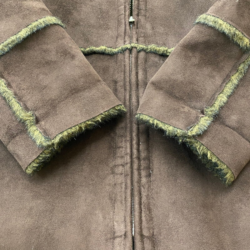 【中古品】【メンズ】 TORNADO MART トルネードマート FAKE LEATHER MOUTON COAT TBL-1529-2 フェイク レザー ムートン コート アウター 147-260306-ks-03-tei サイズ：L カラー：ブラウン 万代Net店