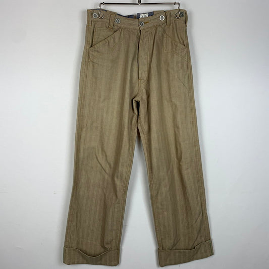 【中古品】【メンズ】 JELADO ジェラード CINCH BACK WORK PANTS シンチバック ワークパンツ ボトムス 156-260312-ko-19-tei サイズ：28 カラー：ベージュ 万代Net店