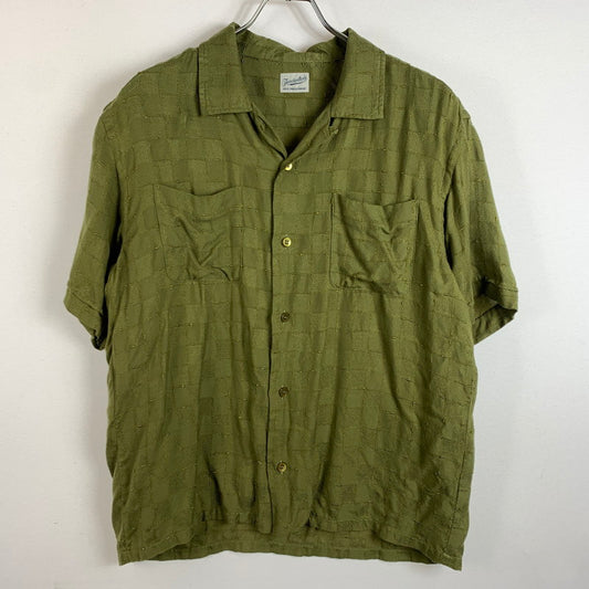 【中古品】【メンズ】 TENDERLOIN テンダーロイン T-RAYON S/S SHIRT レーヨン ショートスリーブ シャツ トップス 半袖 142-260315-ko-01-tei サイズ：S カラー：グリーン 万代Net店