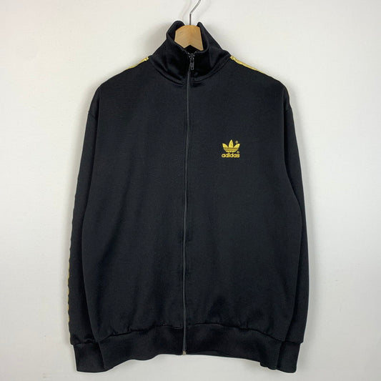 【中古品】【メンズ】 adidas アディダス WEST GERMAN TRACK JACKET VINTAGE 西ドイツ製 トラックジャケット ライトアウター フルジップ ジャージ ビンテージ 148-260312-ko-09-tei サイズ：7 カラー：ブラック 万代Net店