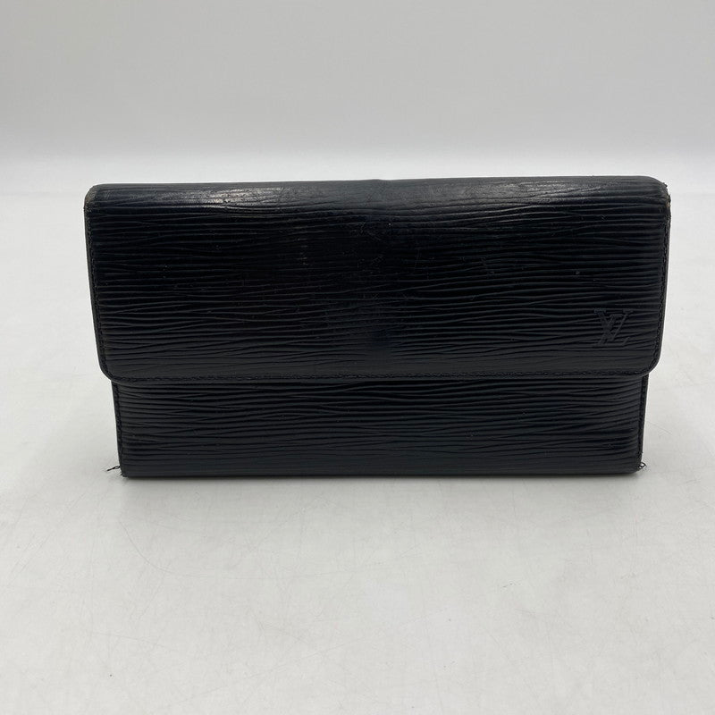 【ジャンク品】【メンズ/レディース】 LOUIS VUITTON ルイ・ヴィトン M63382 CA0918 エピ ポルトトレゾール インターナショナル 長財布 ロングウォレット 三つ折り長財布 179-260309-ks-04-tei カラー：ノアール 万代Net店