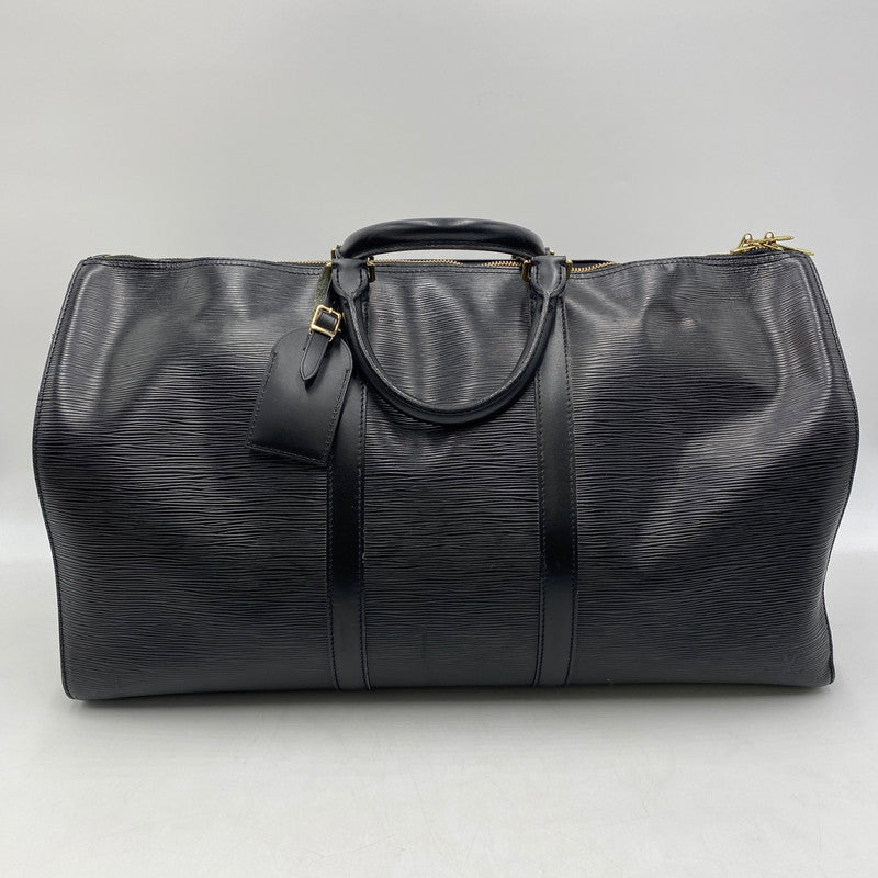【現状渡し品】【メンズ】 LOUIS VUITTON ルイ・ヴィトン M42962 エピ キーポル 50 ボストンバッグ 鞄 179-260309-ks-02-tei サイズ：イニシャル入り カラー：ブラック 万代Net店