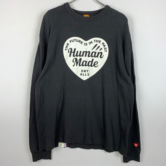 【中古品】【メンズ】 HUMANMADE ヒューマンメイド 24AW GRAPHIC L/S T-SHIRT HM28CS035 グラフィック ロングスリーブ Tシャツ トップス 長袖 142-260313-ko-12-tei サイズ：XXL カラー：ブラック 万代Net店