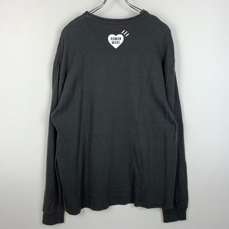 【中古品】【メンズ】 HUMANMADE ヒューマンメイド 24AW GRAPHIC L/S T-SHIRT HM28CS035 グラフィック ロングスリーブ Tシャツ トップス 長袖 142-260313-ko-12-tei サイズ：XXL カラー：ブラック 万代Net店