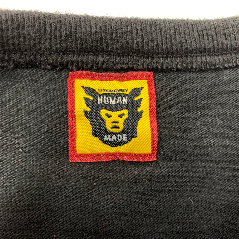 【中古品】【メンズ】 HUMANMADE ヒューマンメイド 24AW GRAPHIC L/S T-SHIRT HM28CS035 グラフィック ロングスリーブ Tシャツ トップス 長袖 142-260313-ko-12-tei サイズ：XXL カラー：ブラック 万代Net店