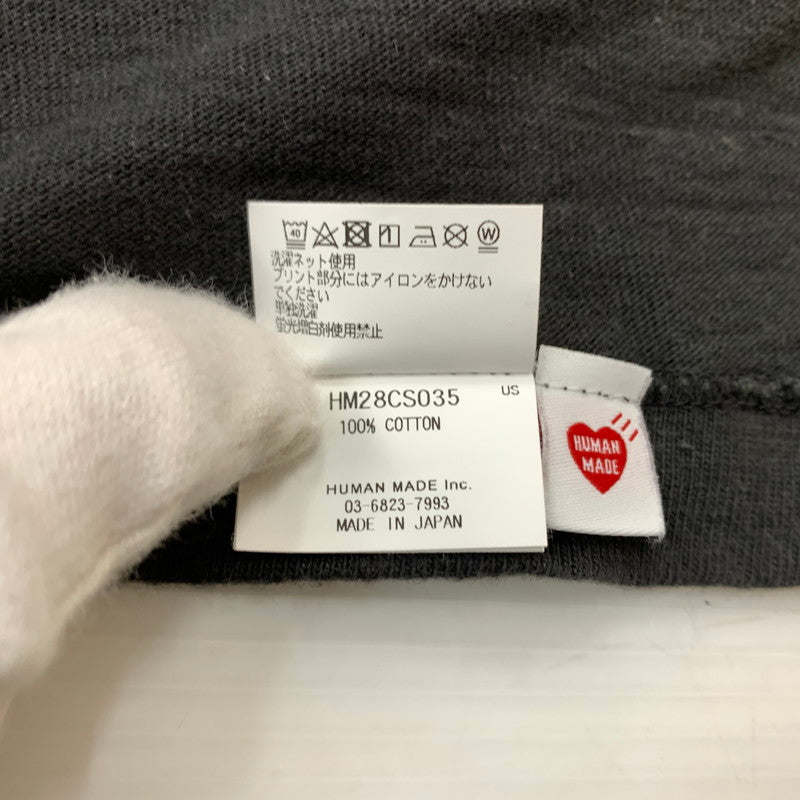 【中古品】【メンズ】 HUMANMADE ヒューマンメイド 24AW GRAPHIC L/S T-SHIRT HM28CS035 グラフィック ロングスリーブ Tシャツ トップス 長袖 142-260313-ko-12-tei サイズ：XXL カラー：ブラック 万代Net店