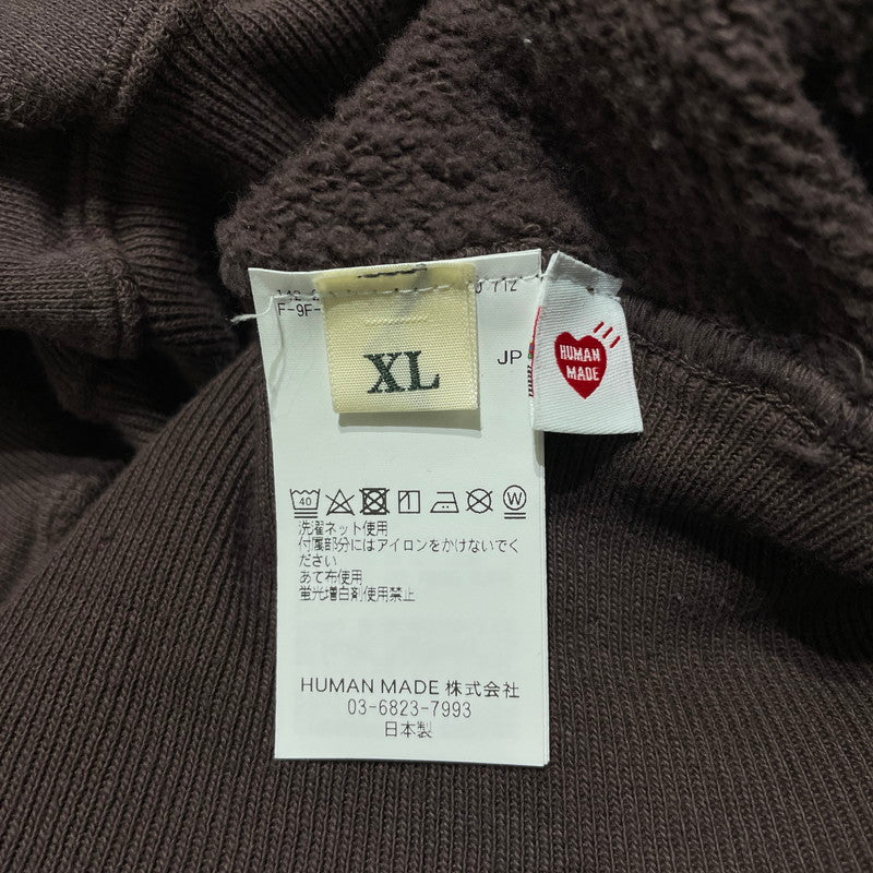 【中古品】【メンズ】 HUNMAN MADE ヒューマンメイド 25SS TSURIAMI HOODIE HM29CS015 ツリアミ フーディ 長袖 トップス プルオーバーパーカー 142-260313-yo-17-tei サイズ：XL カラー：ブラウン 万代Net店