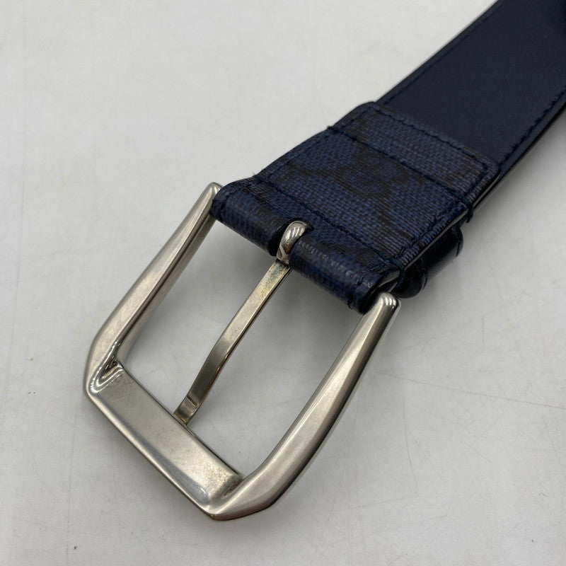 【中古品】【メンズ】 GUCCI グッチ 673921 インターロッキングG ディテール付き ベルト アクセサリー 182-260309-ks-06-tei サイズ：90 カラー：ブラック GGスプリーム キャンバス 万代Net店