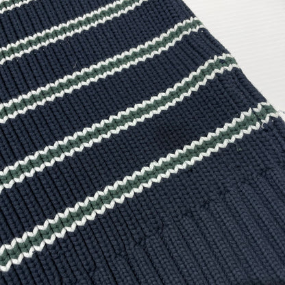 【中古品】【メンズ】 CHUNKY COTTON STRIPE SWEATER 117272 チャンキー コットン ストライプ セーター 長袖 トップス 142-260313-yo-16-fuzh サイズ：S カラー：ネイビー 万代Net店