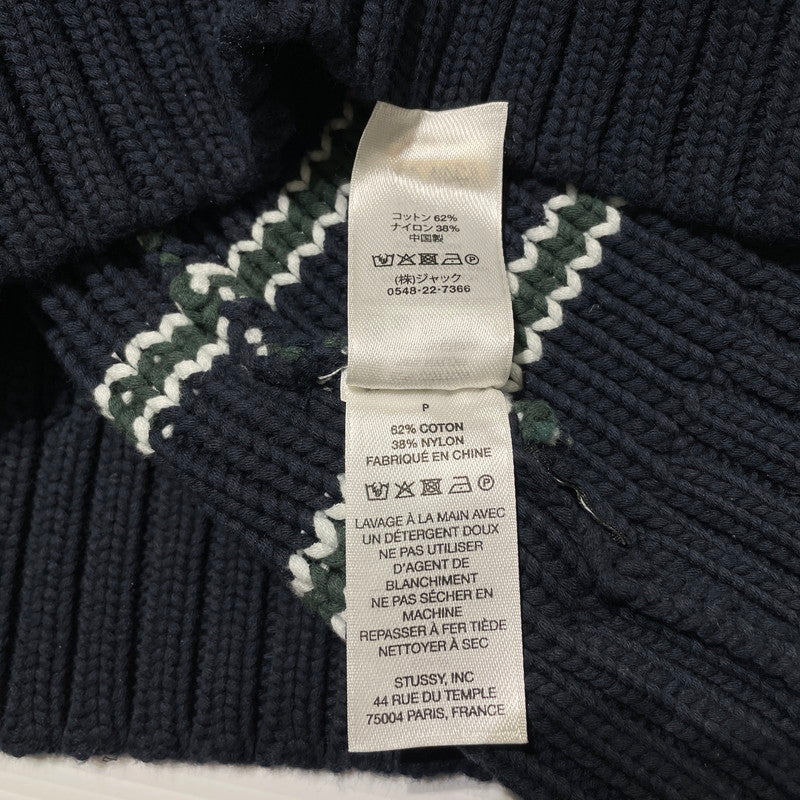 【中古品】【メンズ】 CHUNKY COTTON STRIPE SWEATER 117272 チャンキー コットン ストライプ セーター 長袖 トップス 142-260313-yo-16-fuzh サイズ：S カラー：ネイビー 万代Net店