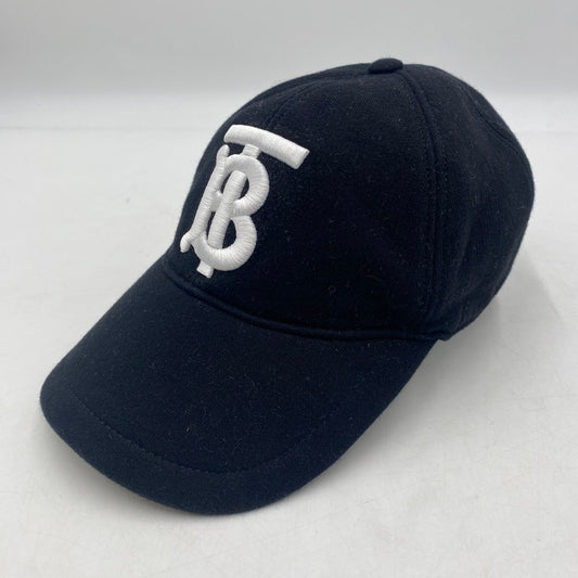 【中古品】【メンズ】 BURBERRY バーバリー TB LOGO CAP 8010946 TBロゴ キャップ 帽子 ベースボールキャップ ロゴ刺繍 185-260316-ks-31-tei サイズ：L カラー：ブラック 万代Net店