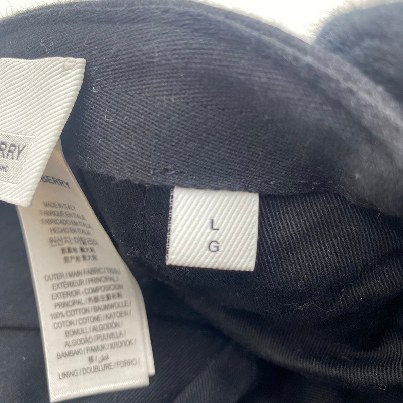 【中古品】【メンズ】 BURBERRY バーバリー TB LOGO CAP 8010946 TBロゴ キャップ 帽子 ベースボールキャップ ロゴ刺繍 185-260316-ks-31-tei サイズ：L カラー：ブラック 万代Net店