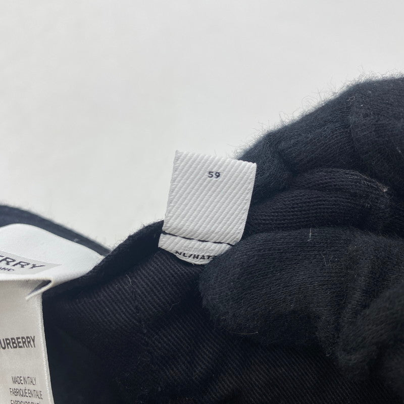 【中古品】【メンズ】 BURBERRY バーバリー TB LOGO CAP 8010946 TBロゴ キャップ 帽子 ベースボールキャップ ロゴ刺繍 185-260316-ks-31-tei サイズ：L カラー：ブラック 万代Net店