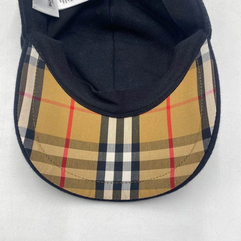 【中古品】【メンズ】 BURBERRY バーバリー TB LOGO CAP 8010946 TBロゴ キャップ 帽子 ベースボールキャップ ロゴ刺繍 185-260316-ks-31-tei サイズ：L カラー：ブラック 万代Net店