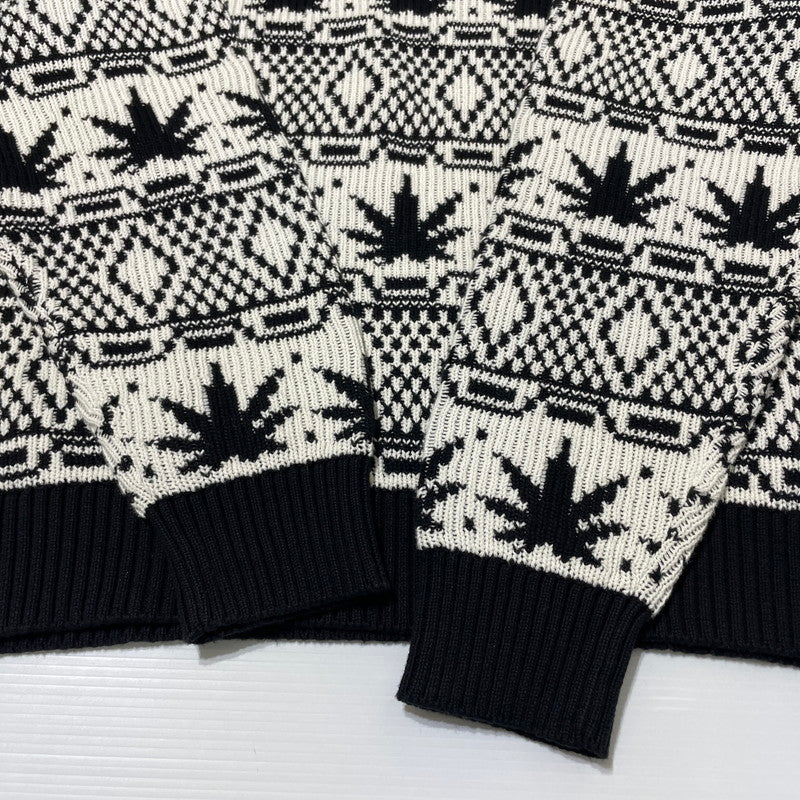 【中古品】【メンズ】 APRES CREWNECK SWEATER アプレ クルーネック セーター 長袖 トップス ニット 142-260313-yo-14-fuzh サイズ：L カラー：ブラック 万代Net店