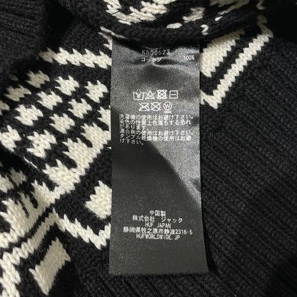 【中古品】【メンズ】 APRES CREWNECK SWEATER アプレ クルーネック セーター 長袖 トップス ニット 142-260313-yo-14-fuzh サイズ：L カラー：ブラック 万代Net店