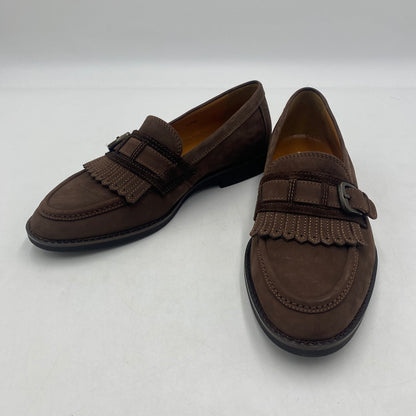 【中古品】【メンズ】 Yves Saint Laurent イヴ･サンローラン YS153 タッセルローファー 靴 フリンジ付き 162-260309-ks-08-tei サイズ：25cm カラー：ブラウン 万代Net店