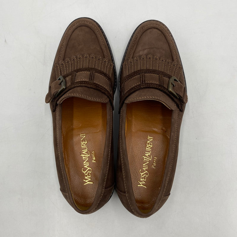 【中古品】【メンズ】 Yves Saint Laurent イヴ･サンローラン YS153 タッセルローファー 靴 フリンジ付き 162-260309-ks-08-tei サイズ：25cm カラー：ブラウン 万代Net店