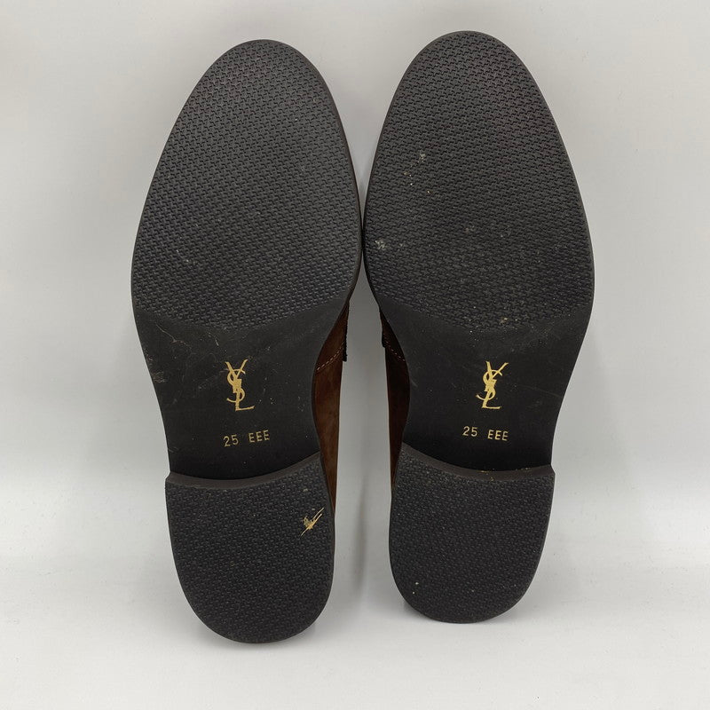 【中古品】【メンズ】 Yves Saint Laurent イヴ･サンローラン YS153 タッセルローファー 靴 フリンジ付き 162-260309-ks-08-tei サイズ：25cm カラー：ブラウン 万代Net店