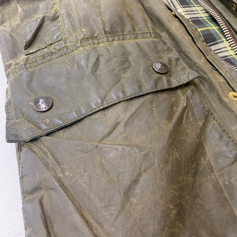 【ジャンク品】【メンズ】 BABOUR バブアー A200 BORDER 8706246 A200 ボーダー アウター オイルジャケット 141-260313-ks-06-tei サイズ：34in カラー：カーキ 万代Net店