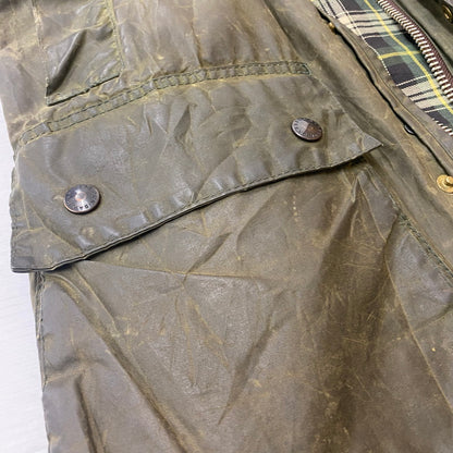 【ジャンク品】【メンズ】 BABOUR バブアー A200 BORDER 8706246 A200 ボーダー アウター オイルジャケット 141-260313-ks-06-tei サイズ：34in カラー：カーキ 万代Net店