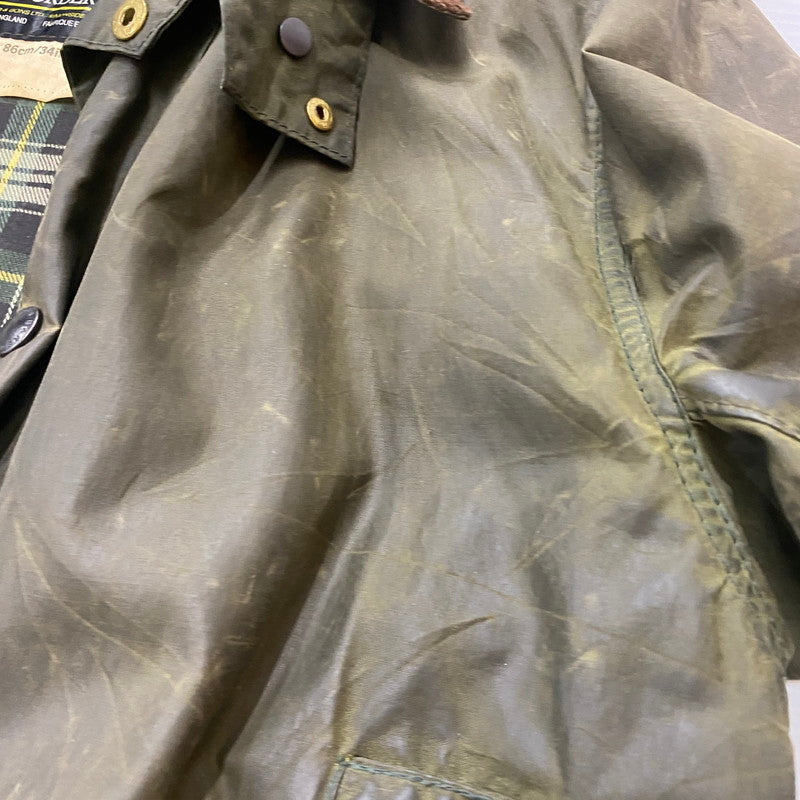 【ジャンク品】【メンズ】 BABOUR バブアー A200 BORDER 8706246 A200 ボーダー アウター オイルジャケット 141-260313-ks-06-tei サイズ：34in カラー：カーキ 万代Net店