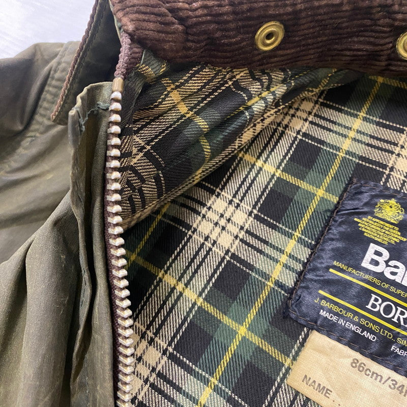 【ジャンク品】【メンズ】 BABOUR バブアー A200 BORDER 8706246 A200 ボーダー アウター オイルジャケット 141-260313-ks-06-tei サイズ：34in カラー：カーキ 万代Net店