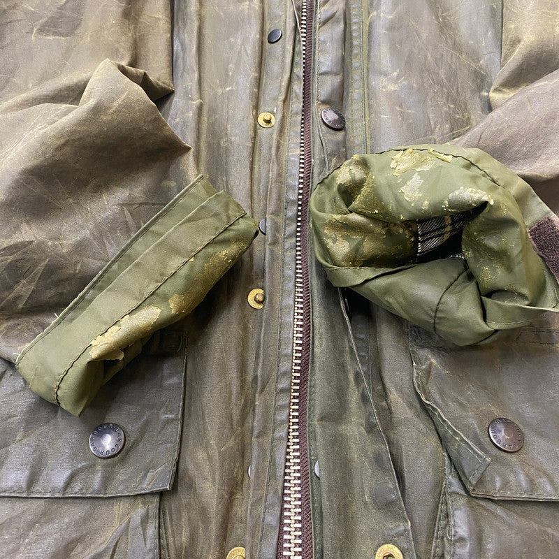【ジャンク品】【メンズ】 BABOUR バブアー A200 BORDER 8706246 A200 ボーダー アウター オイルジャケット 141-260313-ks-06-tei サイズ：34in カラー：カーキ 万代Net店